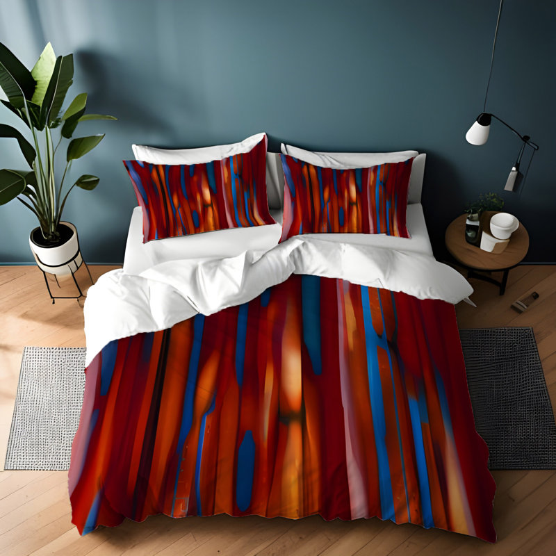 Literie , Housse de couette grand + 2 grandes taies décorat
