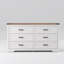 Commode double à 6 tiroirs avec panneau supérieur rustique Emryss-1650728881