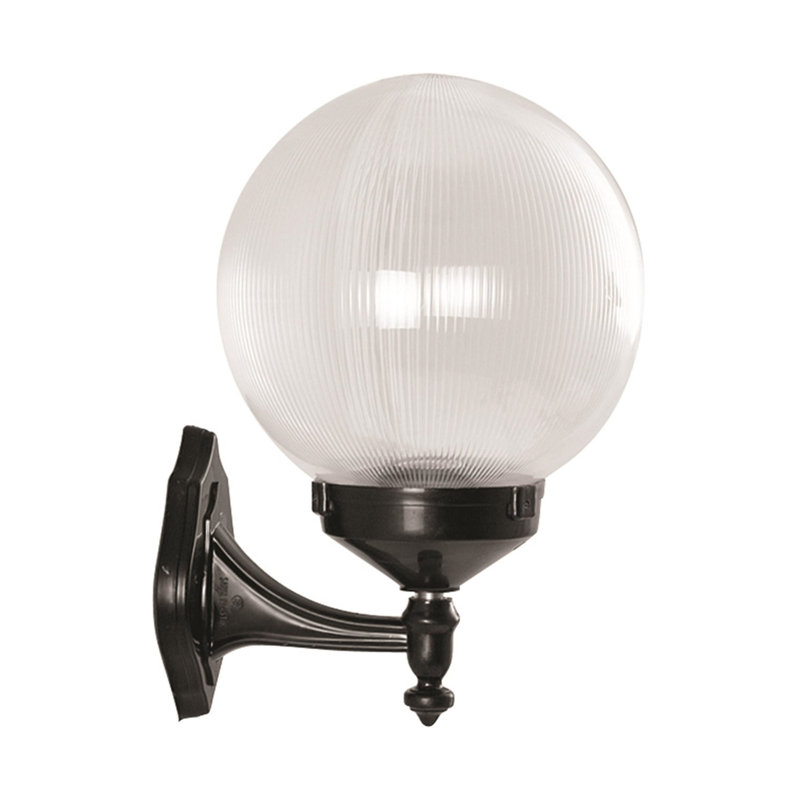 Modern Outdoor Wall Lamp, Black ABS Body, 13.8 x 9.8 inches | Acrylic Cap, E27 Socket (Max 40W) | IP65 Waterproof, Stylish Industrial Design for Patio, Garden, and Entryway Lighting