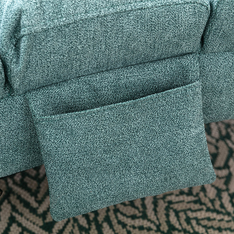 Ergonomic Electric Massage Long Lounger with Remote Control, Teal