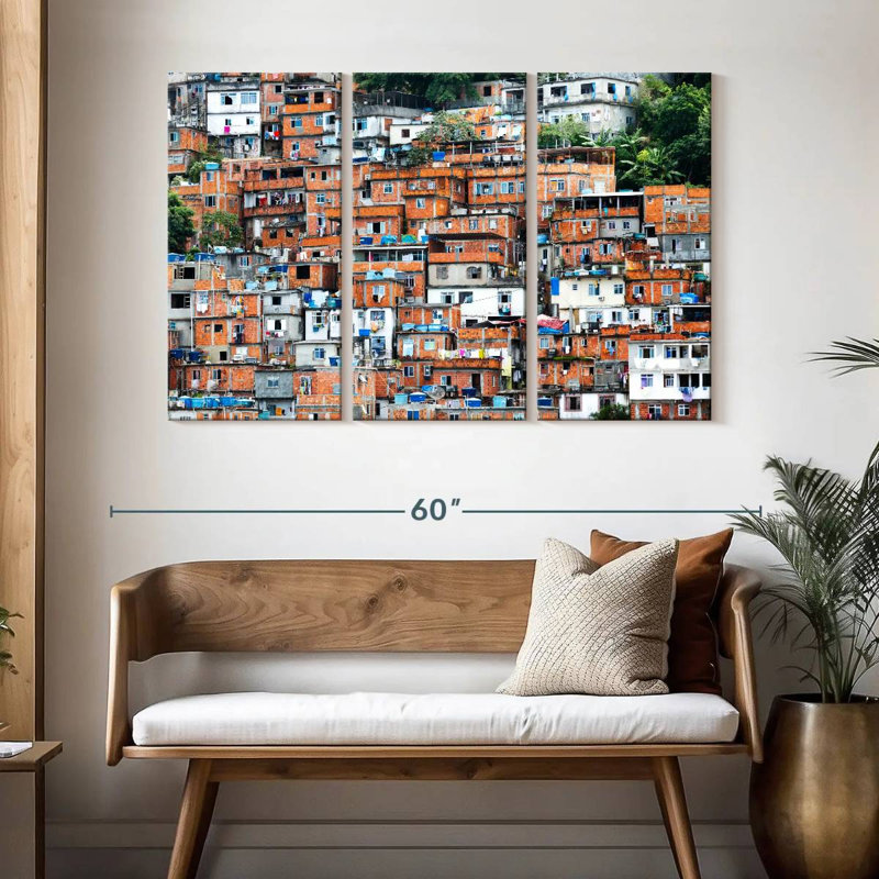 Favela In Rio, 32" H x 50" W