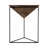 Mordechi 16.5 in. W Triangular Marble and Iron Pyramid Side Table