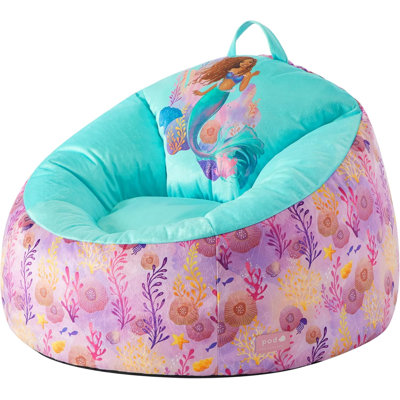 Little Mermaid Hillside Plush Kids Bean Bag Chair