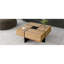 Table basse 31,5 po avec plateau extensible, finition brune, rangement dissimulé, design moderne
