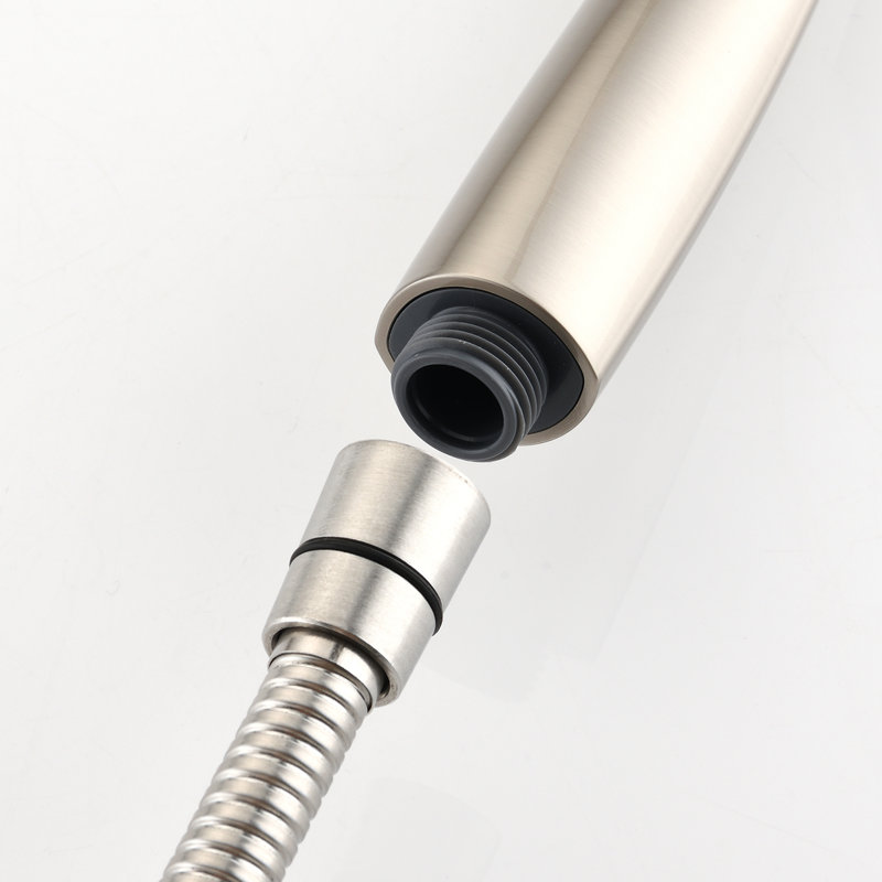 Combo barre coulissante en acier inoxydable à 7 réglages - Douche double de luxe avec bec de baignoire (valve brute)