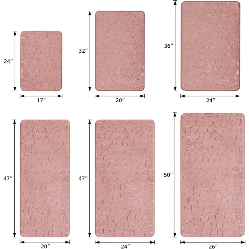 Tapis pour salle de bain Nejka, Rose