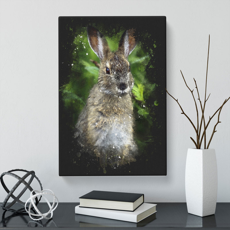 Brown Rabbit - Wrapped Canvas, 76cm H x 50cm W x 3cm D