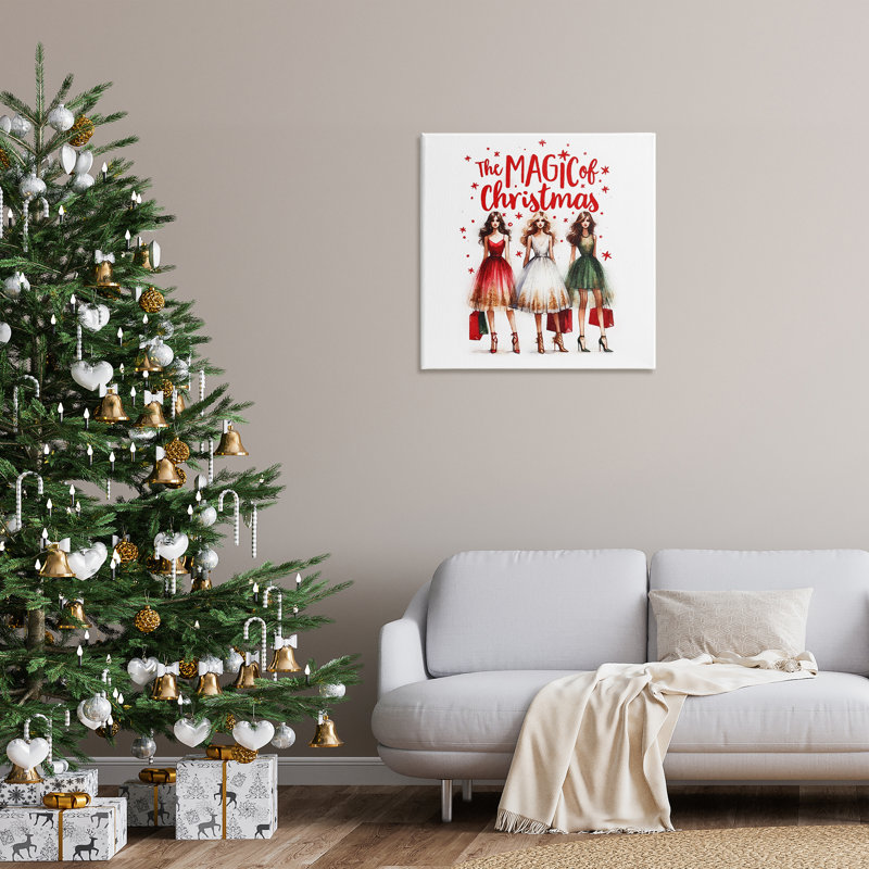 Art mural sur toile Glam Magic Of Christmas par Amanda Greenwood, H 30 po x l 30 po