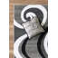 GloryRugs4x6GreyNoirSwirlsAreaRug, ModernCarpet forBedroom, Livingroom-SevilleCollection4817-300780805