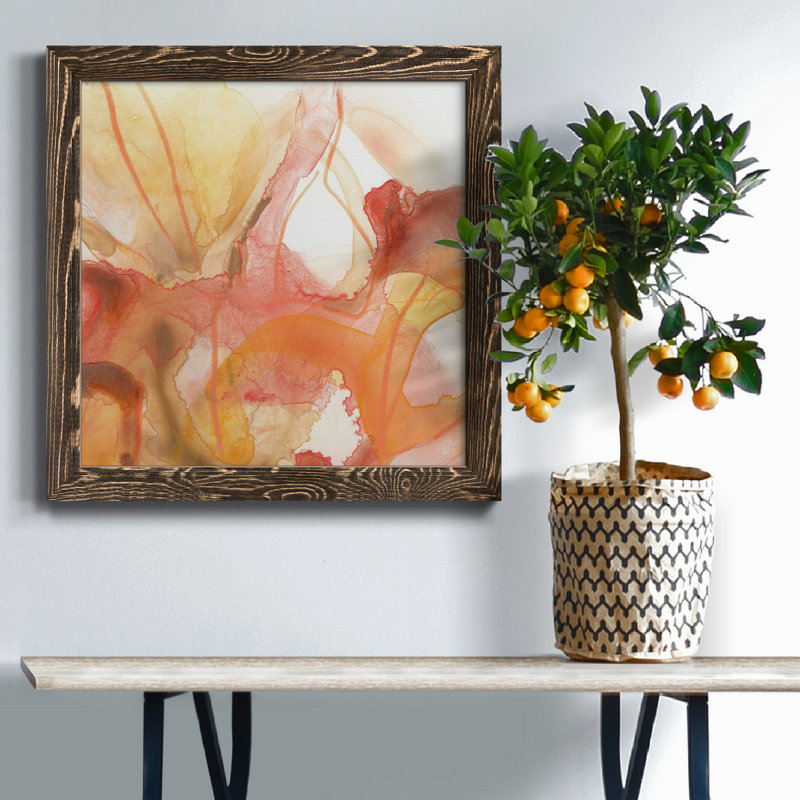 Toile encadrée Sunset I-Premium - prêt à accrocher, H 35,5 po x l 35,5 po x P 1,5 po, Noyer