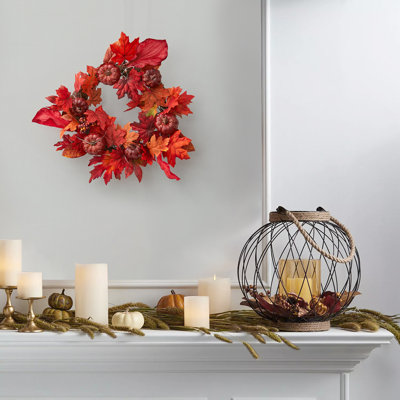 Faux Lighted 40cm Wreath