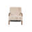 Faux Fur Upholstered Chair With Rubberwood Frame