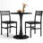 3-Piece Round Dining Table Set, Industrial Style Small Kitchen Table And Chairs For 2-1996500202