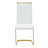 7-Piece Modern Glam Tempered Glass Dining Set with Gold X-Base and Faux Leather Cantilever Chairs-1676329456-1666340262