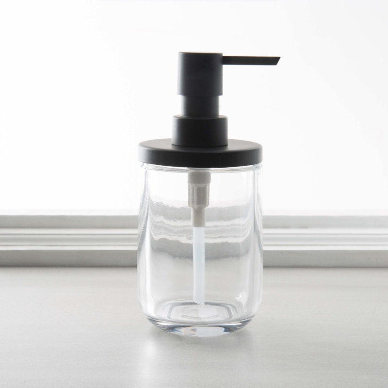 Julieanna Soap / Lotion Dispenser, Clear/Black