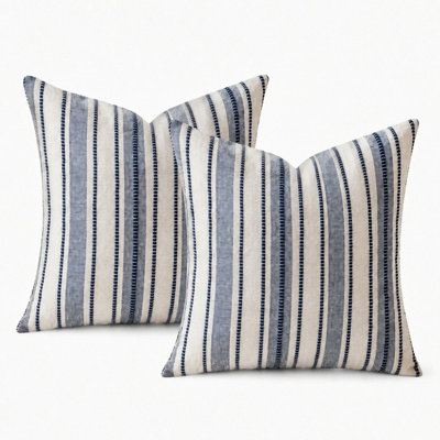 18 x 18 Inch Boho Striped Throw Pillow Covers