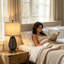 Lampe de chevet compacte en rotin 22,5 "avec USB et tactile, ampoule incluse-661218905