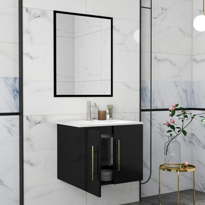 Ensemble de meuble-lavabo moderne en MDF sans effort pour salles de bain luxueuses