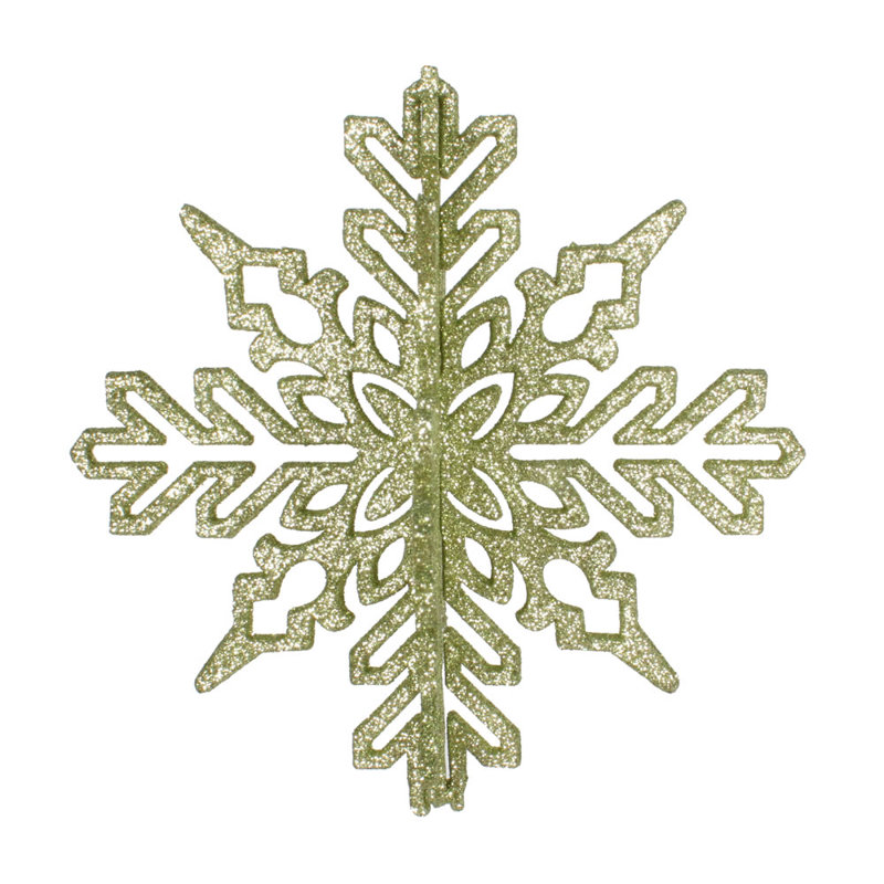 Ornement flocon de neige 3D, Céladon