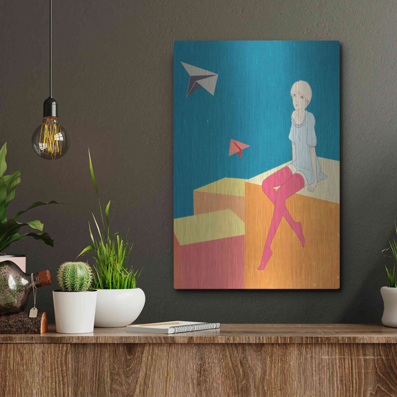 "Avions en papier" par Sai Tamiya, H 16 po x l 12 po
