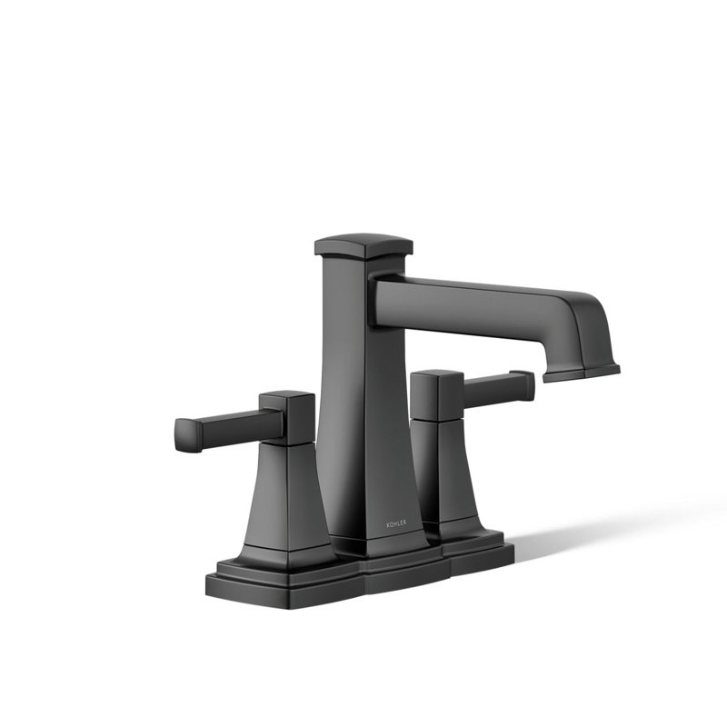 Riff Centerset Bathroom Sink Faucet, 1.0 GPM, Matte Black
