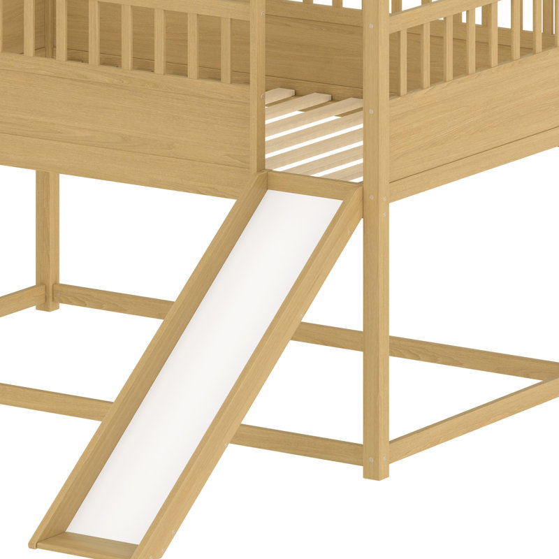 Lit superposé House avec stable et glissoire