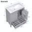 Meuble-lavabo simple 30 po avec plateau en résine Cordle-457287399