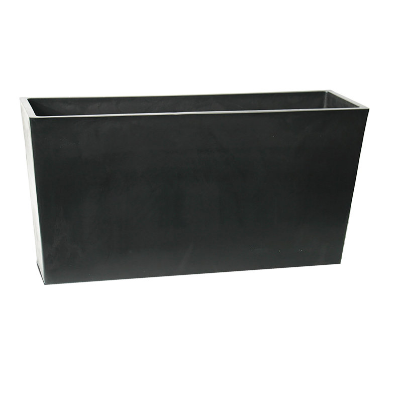 Cara Handmade Planter Box, 6" H x 14" W x 6" D, Gray