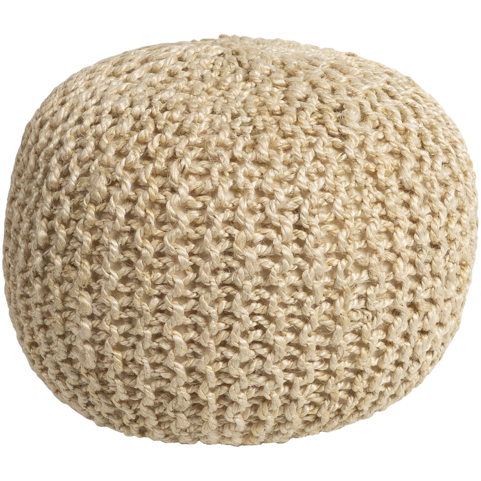 Marah 20" Pouffe, Natural Weave