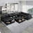 Zendajas Upholstered U-Shaped Sectional Reversible-1503399776