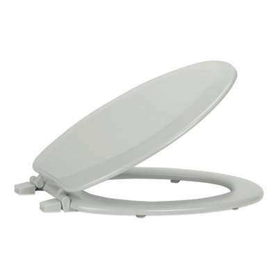 Elongated Toilet Seat, Fits All Elongated Size Fixtures,  Easy to Install,  Home Decor, (Silver)