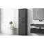 Armoire de rangement de salle de bain noire avec tablette réglable et tiroir inférieur