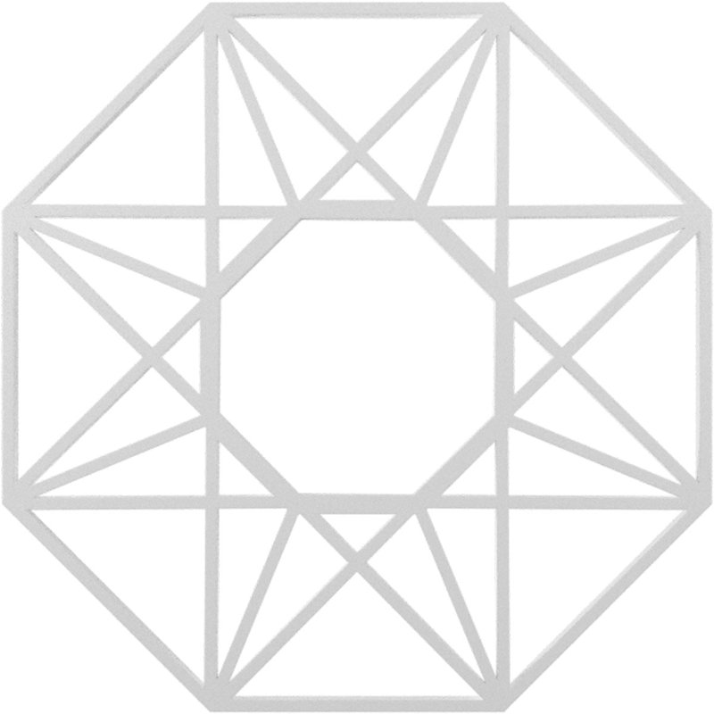 Médaillon de plafond perforé en PVC de qualité architecturale 24 po x 9 pi 9 po x P 3/8 po Guardian, Inachevé