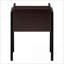 Table basse en stratifié brun foncé avec casier de rangement, table d'appoint 2 niveaux peu encombrante pour le salon, la chambre à coucher-1366950473