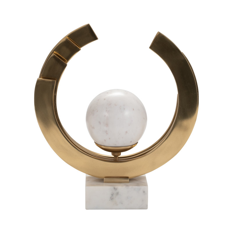 Macalah 15" Larkin Marble Sphere Statuary