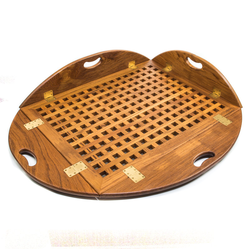 Oiled Teak Wood Rectangular Butler's Table