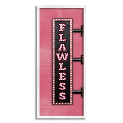 " Pink Flawless Retro Lights Sign " by JJ Design House LLC