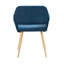 Chaise rembourrée en velours à dossier ouvert-1615215099