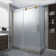 Langham XL 44" - 48" W x 38" D x 80" H Frameless Rectangle Sliding Shower Enclosure, Frosted Glass