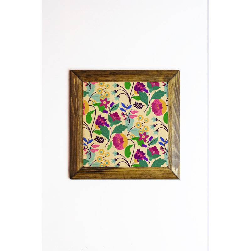 Élégante peinture encadrée décorative, art 100% pierre, 6,1 x 6,1 pouces | Cadre en bois de qualité supérieure, épaisseur: 0,8 po | Imprimé UV pour des couleurs éclatantes | Parfait pour la décoration intérieure, le salon et le bureau