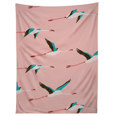 Tapisserie flamant rose par holli zollinger