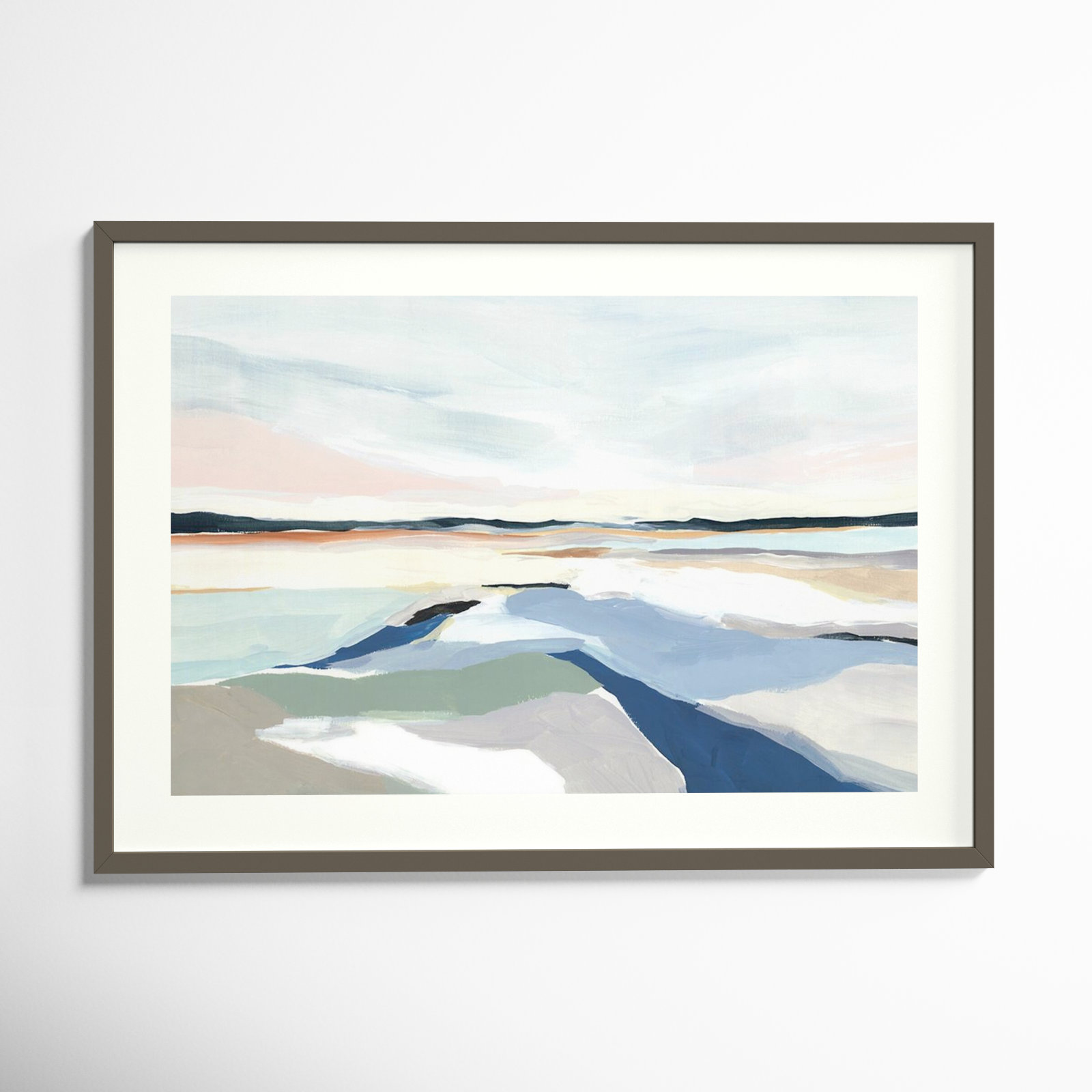 Seaside Day I by Isabelle Z, Gray Framed Paper, 31" H x 43" W