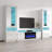 Azniv 110.2" Modern Entertainment Center with Electric Fireplace, High Gloss Finish, Media Storage-1500566986