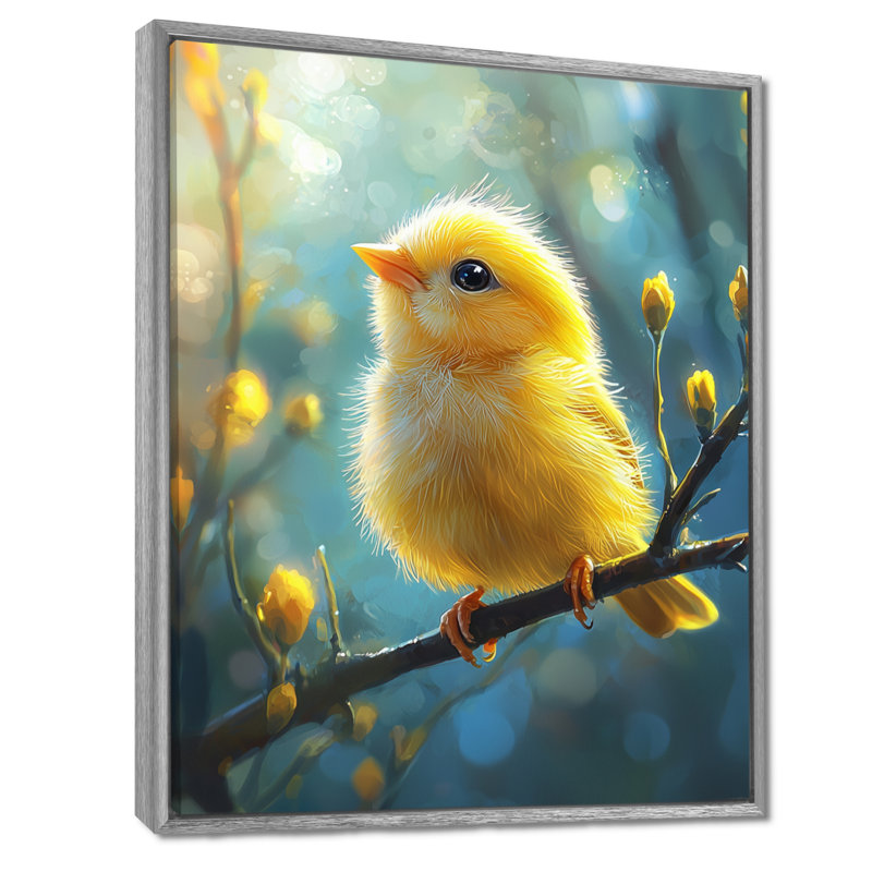 Beecher - Animals Canvas Art Print, 40" H x 30" W, Floater Framed Print, Silver