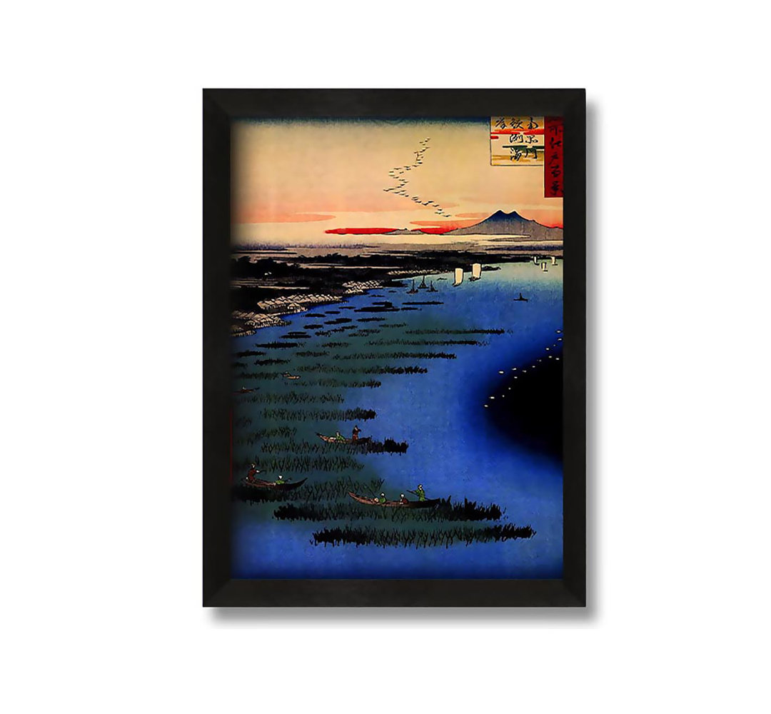 Hiroshige Samezu Coast Gerahmter Druck Wandkunst