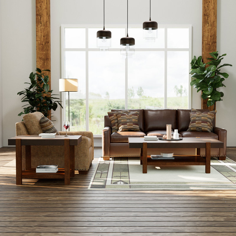 Durant Leather Sofa, 37" H x 88" W x 42" D