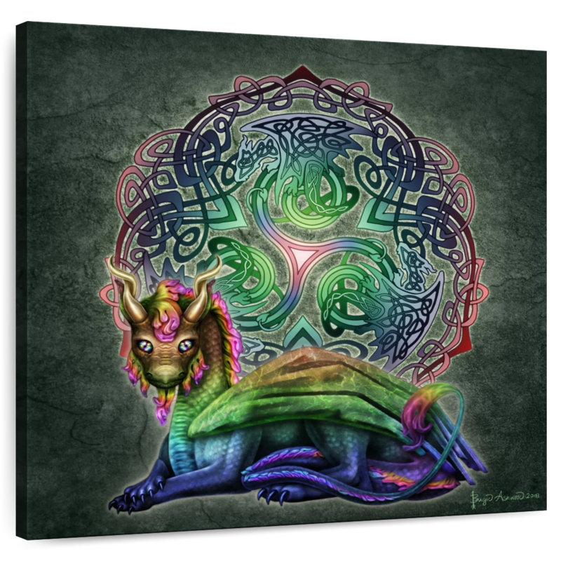 Dragon totem Kelan Celtique, H 10 po x l 10 po