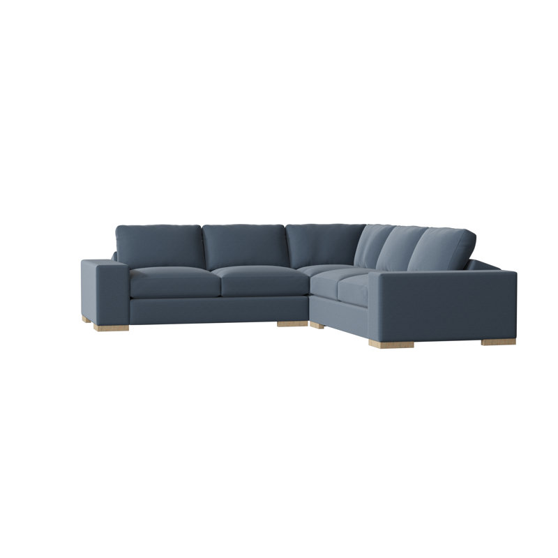 Brann Upholstered L-Shaped Sectional Symmetrical, Natural, Lena Lapis