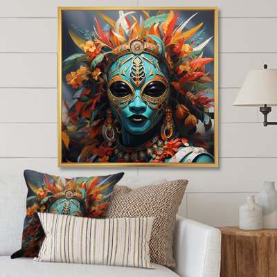 Danse des masques d'Afrique I - Masque africain, art mural