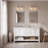Bonsai 60 " W Freestanding Standard Free Standing 2 Double Vanity Bathroom Vanity With Carrara Marble Top-209939484